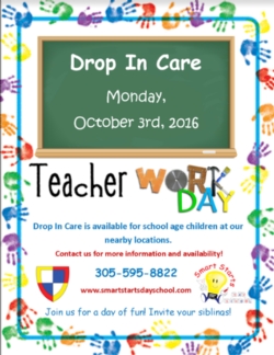 Drop-In Care: Monday, October 3rd